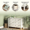 Mioa Modern Farmhouse 6-Drawer Dresser - Riumlore