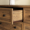 Mioa Rustic Farmhouse Wood Deep 6-Drawer Dresser - Riumlore