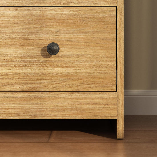 Mid-Century Modern 7-Drawer Oak Dresser - Riumlore