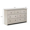 Mid-Century Modern 7-Drawer Light Wood Dresser - Riumlore