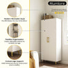 Ansel Modern Tall White Storage Cabinet - Riumlore