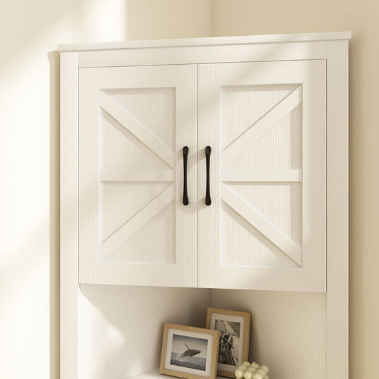 Xyla Modern Farmhouse Corner Cabinet - Riumlore