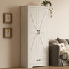 Xyla Modern Farmhouse White Wood Storage Cabinet