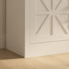 Xyla Farmhouse White Sideboard Buffet Cabinet Riumlore