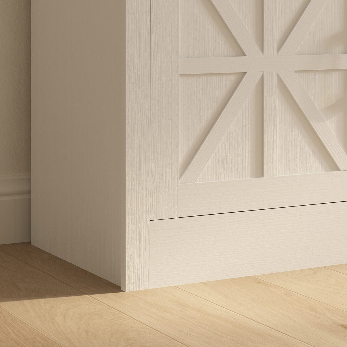 Xyla Farmhouse White Sideboard Buffet Cabinet Riumlore