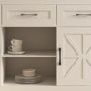 Xyla Farmhouse White Sideboard Buffet Cabinet Riumlore