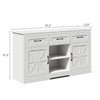 Xyla Farmhouse White Sideboard Buffet Cabinet Riumlore