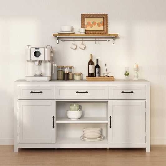 Xyla Modern White Sideboard Buffet Cabinet - Riumlore