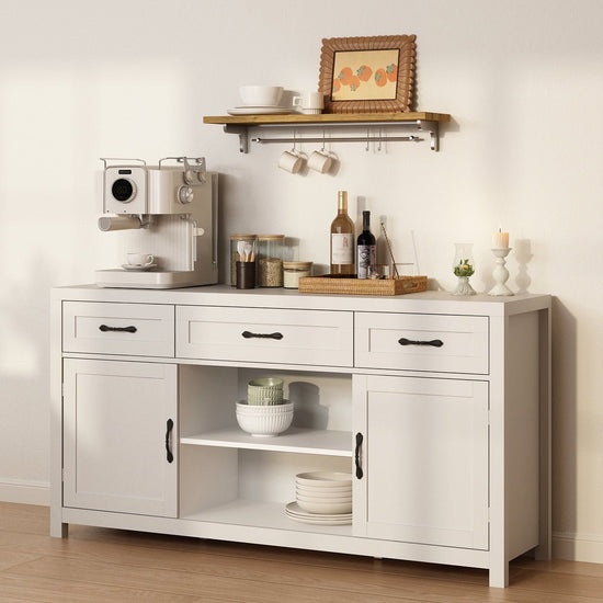 Xyla Modern White Sideboard Buffet Cabinet - Riumlore