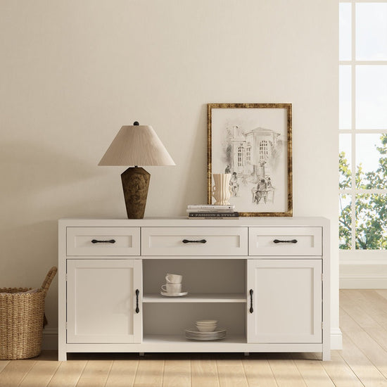 Xyla Modern White Sideboard Buffet Cabinet - Riumlore