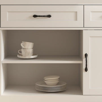 Xyla Modern White Sideboard Buffet Cabinet Details - Riumlore