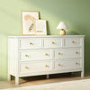 Mioa Modern White 7‑Drawer Dresser - Riumlore
