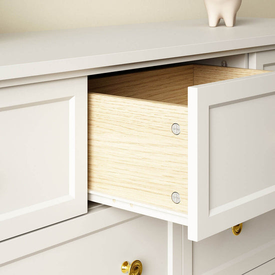 Mioa Modern White 7‑Drawer Dresser - Riumlore