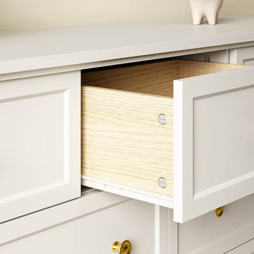 Mioa Modern White 7‑Drawer Dresser - Riumlore