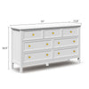 Mioa Modern White 7‑Drawer Dresser - Riumlore