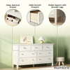 Mioa Modern White 7‑Drawer Dresser - Riumlore