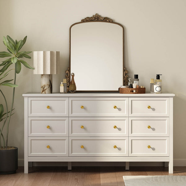 Mioa Modern White 9Drawer Dresser Mioa Modern White 9Drawer Dresser