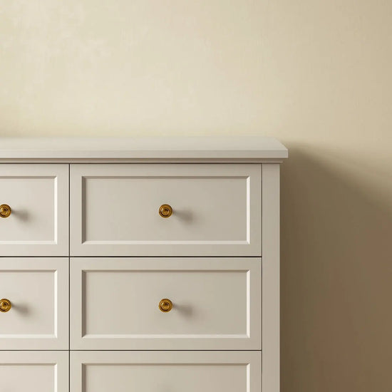 Mioa Modern White 9‑Drawer Dresser - Riumlore