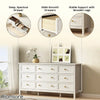 Mioa Modern White 9‑Drawer Dresser - Riumlore
