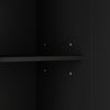 Xyla Modern Black Wood Tall Storage Cabinet