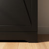 Xyla Modern Black Wood Tall Storage Cabinet