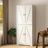 Xyla Modern White Wood Tall Storage Cabinet