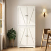 Xyla Modern White Wood Tall Storage Cabinet