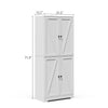 Xyla Modern White Wood Tall Storage Cabinet