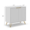 Luma Modern Fluted White Sideboard/TV Stand Cabinet