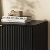 Luma Modern Fluted 3-Door Black Sideboard/TV Stand Cabinet