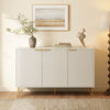 Luma Modern Fluted 3-Door White Sideboard/TV Stand Cabinet