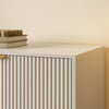 Luma Modern Fluted 3-Door White Sideboard/TV Stand Cabinet