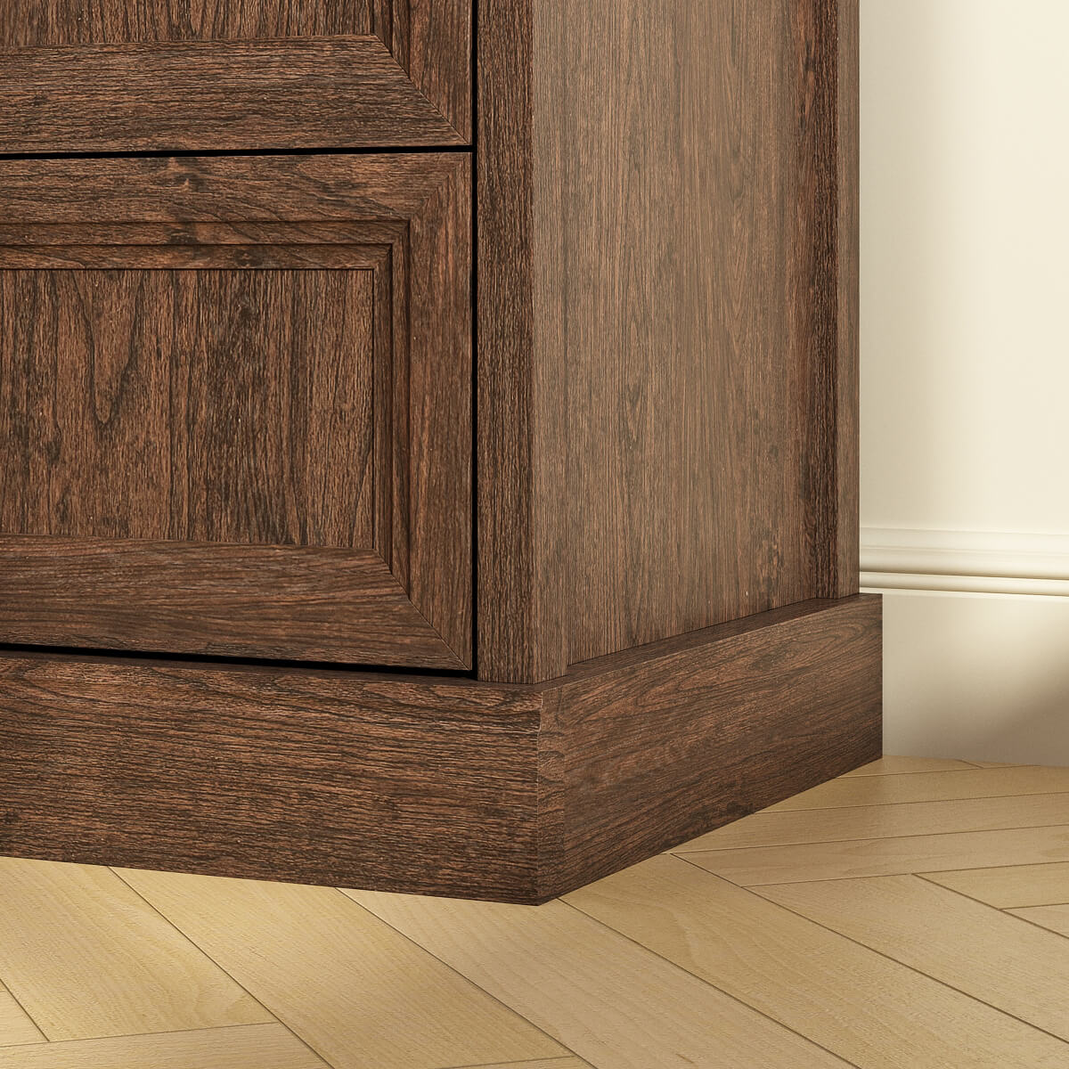 Rowen Rustic Solid Walnut Wood 7-Drawer Dresser - Riumlore