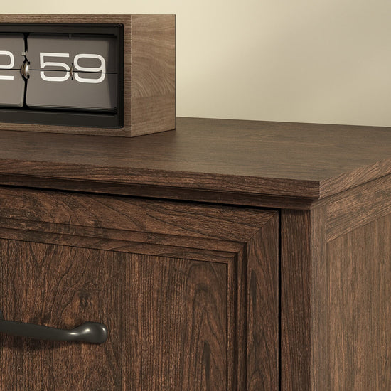 Rowen Rustic Solid Walnut Wood 7-Drawer Dresser - Riumlore