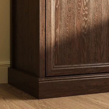 Rowen Rustic Solid Walnut Wood Storage Cabinet - Riumlore
