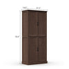 Rowen Rustic Solid Walnut Wood Storage Cabinet - Riumlore