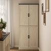 Maren Rustic Solid White Wood Storage Cabinet