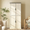 Maren Rustic Solid White Wood Storage Cabinet - Riumlore