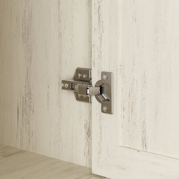 Maren Rustic Solid White Wood Storage Cabinet - Riumlore