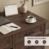 YouTrend 58'' Farmhouse Executive Desk,Wood Home Office Computer Desk with 5 Drawers and Storage Cabinet for Work Study Writing,Brown