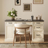 Maren Farmhouse Large Storage Home Office Desk with Drawers