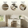 Maren Farmhouse Large Storage Home Office Desk with Drawers