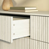 Corin Mid-Century-Modern Fluted White 6-Drawer Dresser - Riumlore