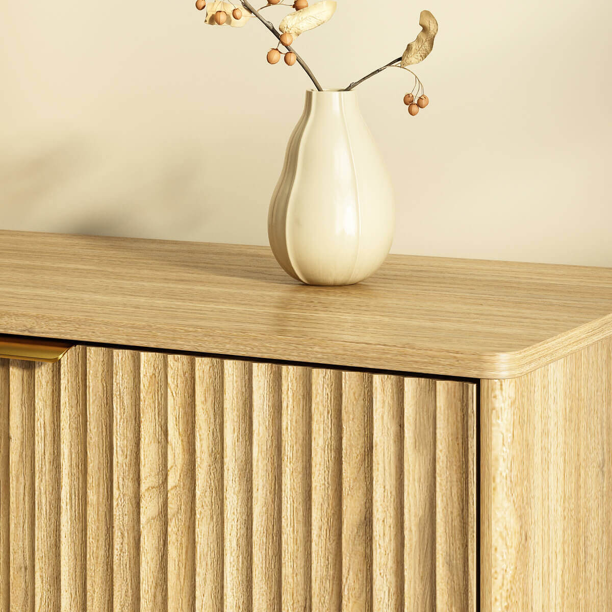 Thene Mid-Century-Modern Fluted 7-Drawer Dresser - Riumlore