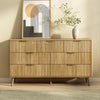 Thene Mid-Century-Modern Fluted 7-Drawer Dresser - Riumlore