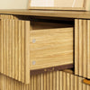 Thene Mid-Century-Modern Fluted 7-Drawer Dresser - Riumlore