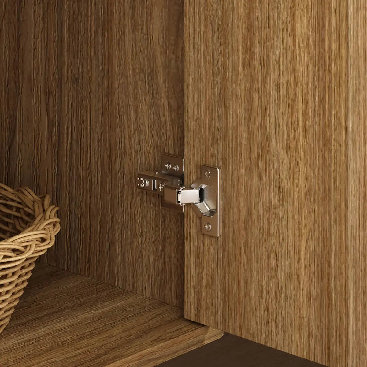 Thene Mid-Century-Modern Fluted Bookcase with Open Shelf - Riumlore