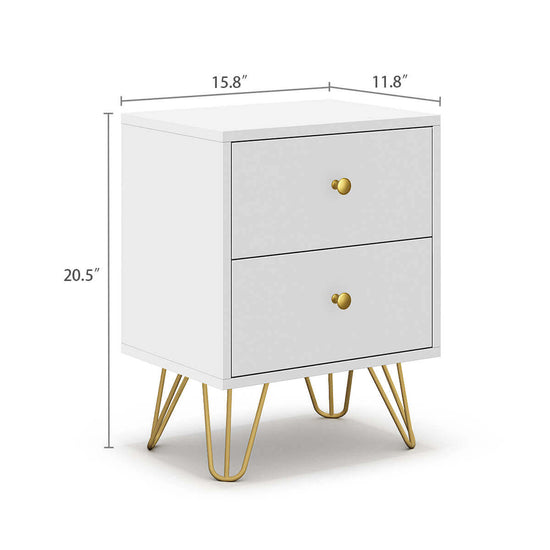 Sana Modern 2-Drawer Nightstand - Riumlore