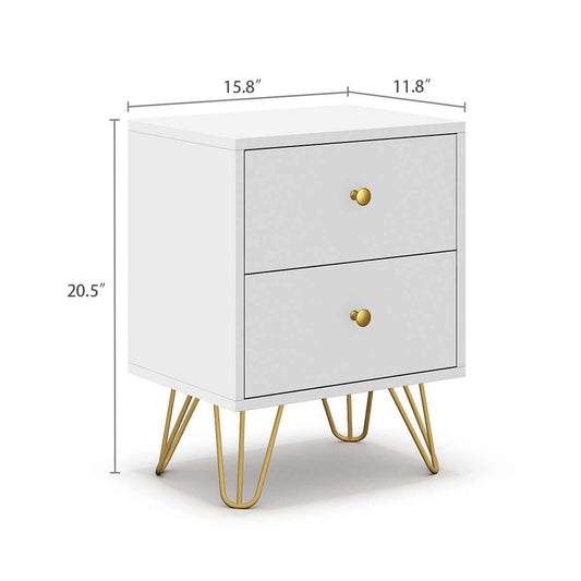 Sana Modern 2-Drawer Nightstand - Riumlore