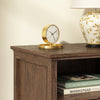 Rowen Rustic Solid Wood Nightstand with 2-Drawer & Open Shelf - Riumlore